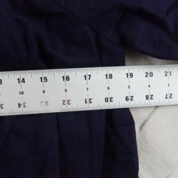 J.Crew Off The Shoulder Mini Dress Womens Medium Navy Blue Linen Blend - Picture 5 of 11